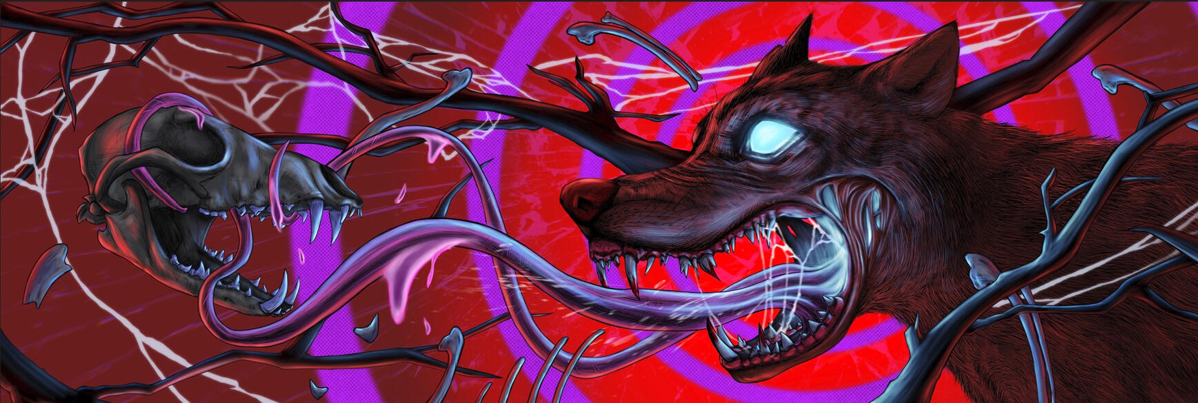 The Wolf and Bone Skateboard Deck